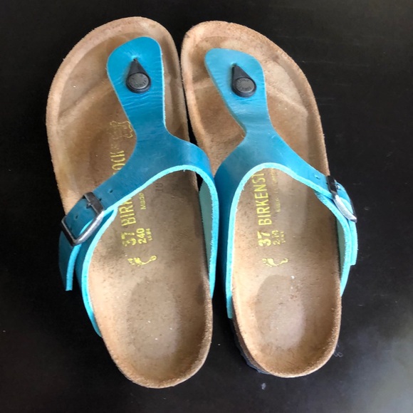 birkenstock gizeh turquoise